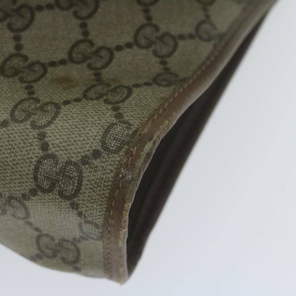 GUCCI GG Supreme Web Sherry Line Clutch Bag PVC Beige 89 01 030 Auth 65174 - Picture 7 of 16
